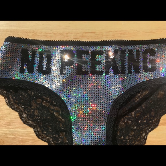 Victoria’s Secret Pink Sequin Lace Panty XS M - Picture 4 of 8